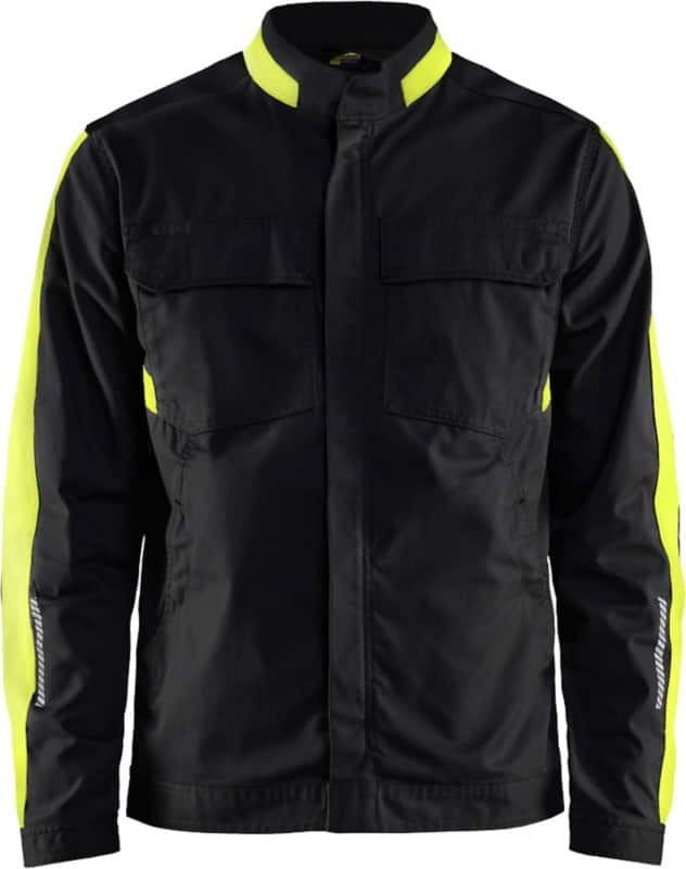 BLÅKLÄDER Jacket 44441832 Cotton, Elastolefin, PL (Polyester) Black, Yellow Size XXL