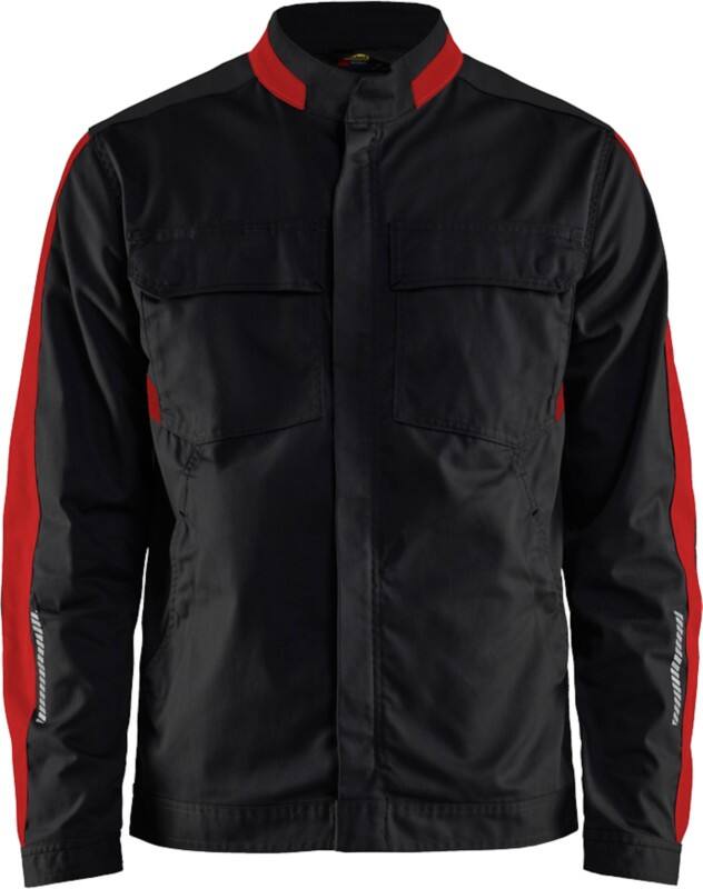 BLÅKLÄDER Jacket 44441832 Cotton, Elastolefin, PL (Polyester) Black, Red Size L
