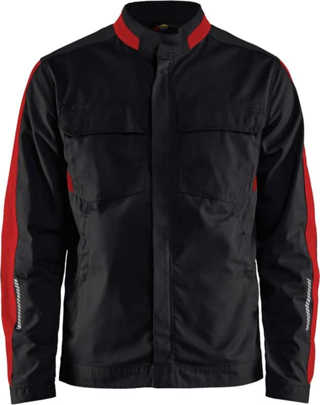 BLÅKLÄDER Jacket 44441832 Cotton, Elastolefin, PL (Polyester) Black, Red Size XS