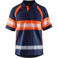BLÅKLÄDER Polo Shirt 33381051 PL (Polyester) Navy Blue, Orange Size 4XL