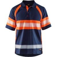 BLÅKLÄDER Polo Shirt 33381051 PL (Polyester) Navy Blue, Orange Size L
