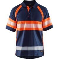 BLÅKLÄDER Polo Shirt 33381051 PL (Polyester) Navy Blue, Orange Size M