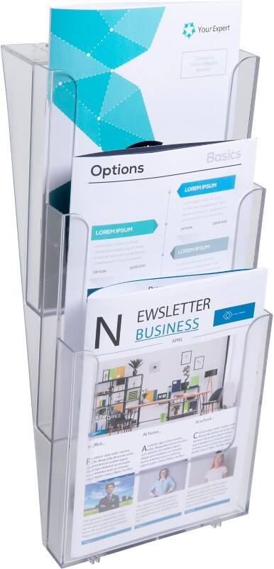 Exacompta Office Literature Display Transparent 74358D 23.8 x 17.5 x 50.4 cm Pack of 2