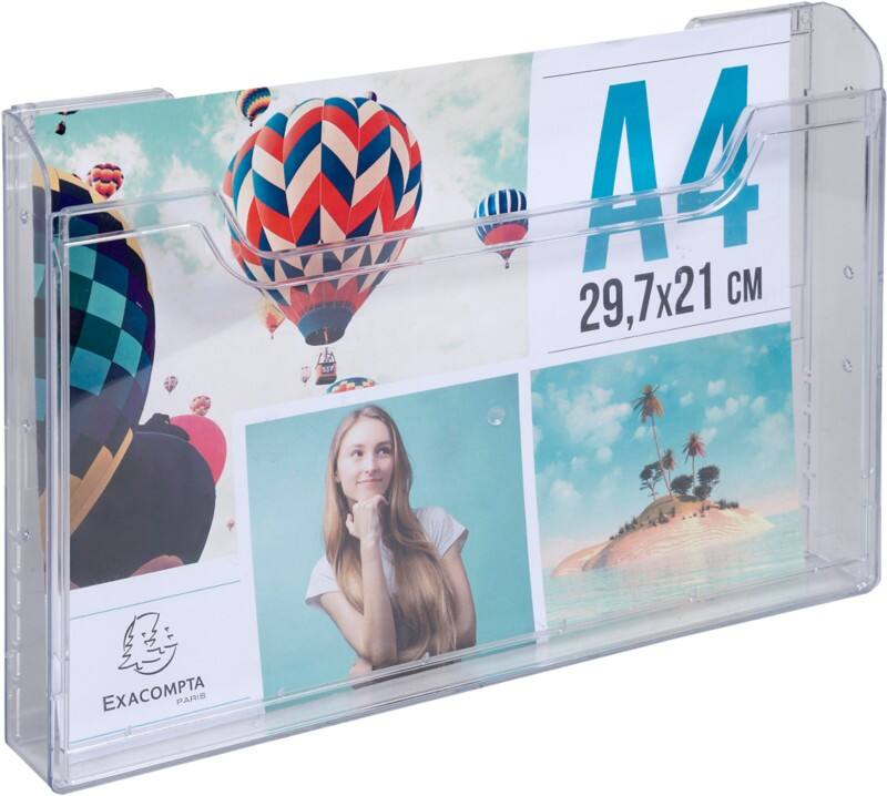 Exacompta Office Literature Display Transparent 65658D 33.7 x 3.8 x 21.3 cm 65658D Pack of 5