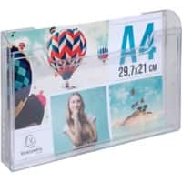 Exacompta Office Literature Display 65658D Landscape A4 1 Compartment Transparent 33.7 x 3.8 x 21.3 cm Pak of 5