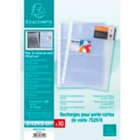 Exacompta Business Card Pockets 86211E Transparent 22 x 5 x 30 cm Pack of 100