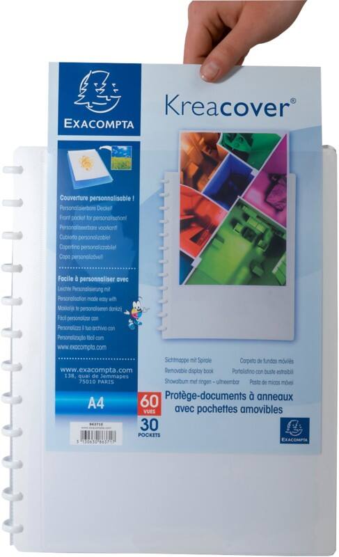 Exacompta Kreacover Display Book 40 Pockets A4 White Pack of 4