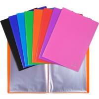 Exacompta OpaK Display Book 100 Pockets Assorted Pack of 8