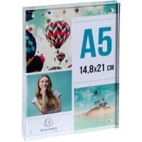 Exacompta Office Sign Holder A5 T-Shape 15 (W) x 2 (D) x 21 (H) cm Transparent 10 Pieces