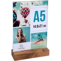 Exacompta Office Sign Holder A5 T-Shape 15 (W) x 5 (D) x 24 (H) cm Transparent 10 Pieces