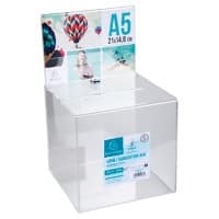 Exacompta Office Suggestion Box A5 21 (W) x 21 (D) x 36.5 (H) cm Transparent