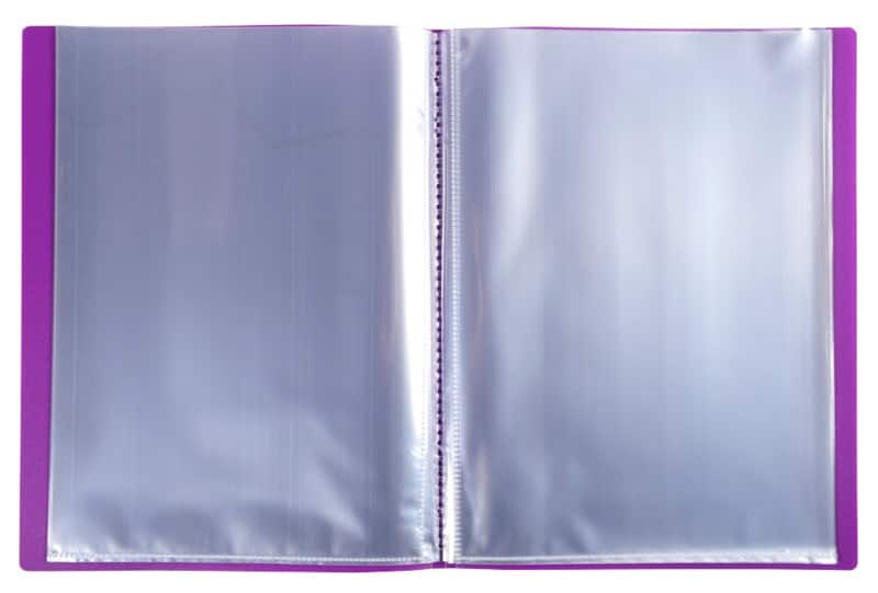 Exacompta Opak Display Book 40 Pockets A4 Purple Pack of 10