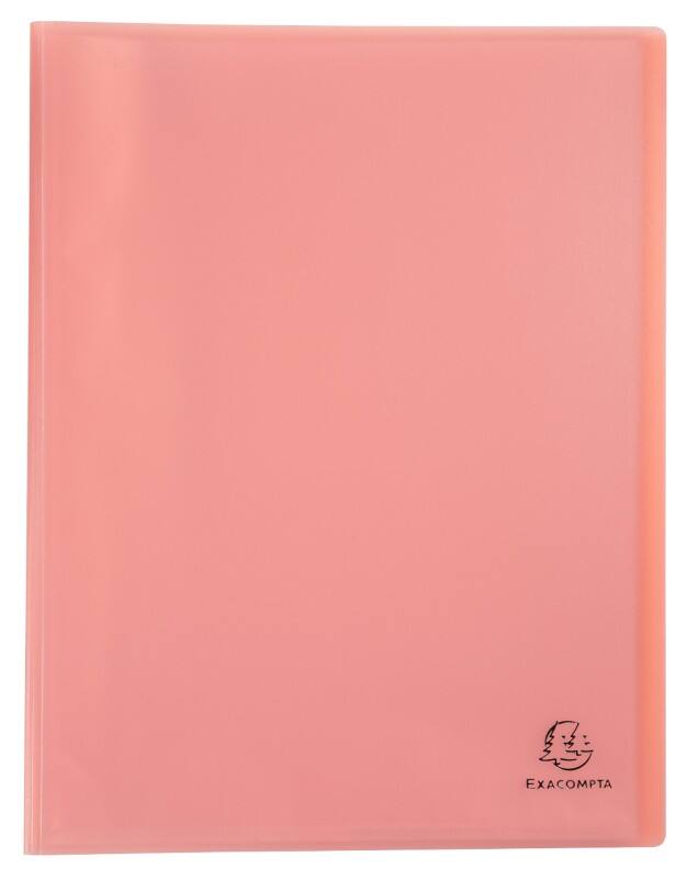 Exacompta Chromaline Pastel Display Book 40 Pockets A4 Coral Pack of 10