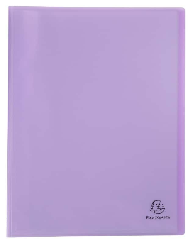 Exacompta Chromaline Pastel Display Book 40 Pockets A4 Mauve Pack of 10