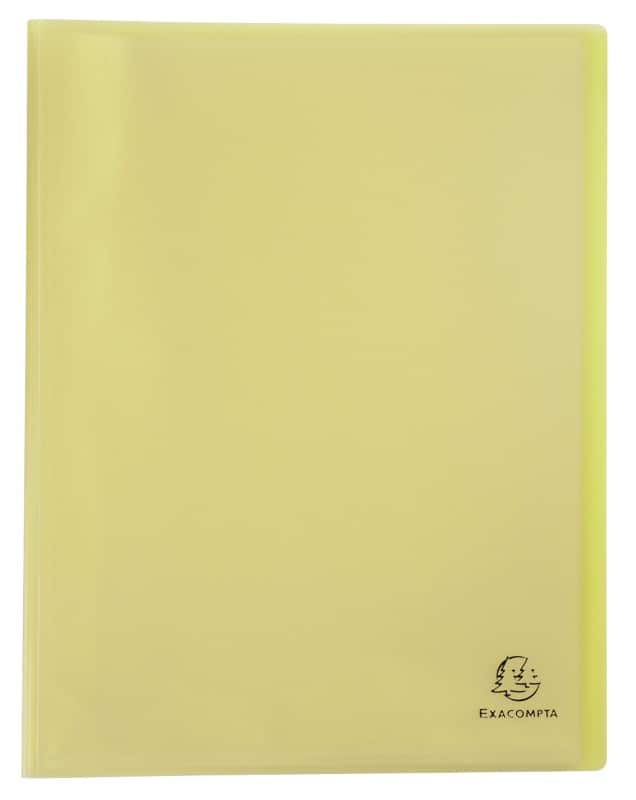 Exacompta Chromaline Pastel Display Book 40 Pockets A4 Yellow Pack of 10