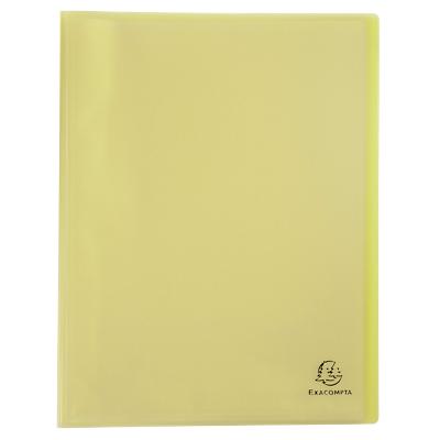 Exacompta Chromaline Pastel Display Book 40 Pockets A4 Yellow Pack of 10