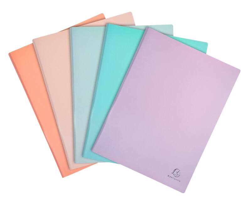 Exacompta Aquarel Display Book 50 Pockets A4 Assorted Pack of 12