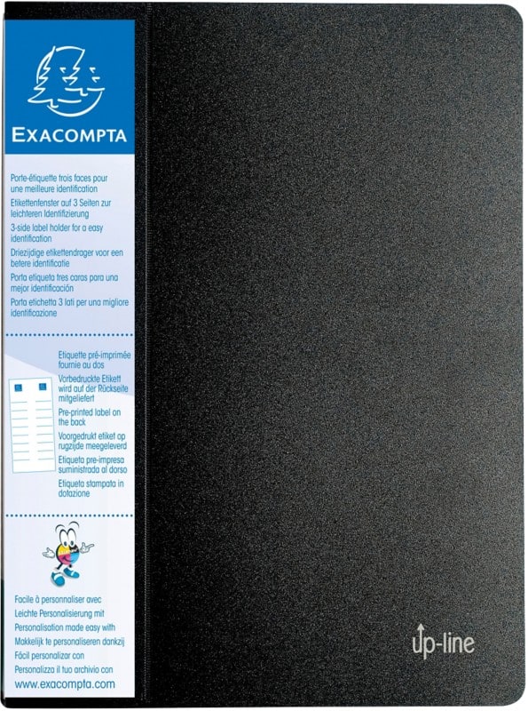 Exacompta Up-line Display Book A4 30 Pockets Black Pack of 12