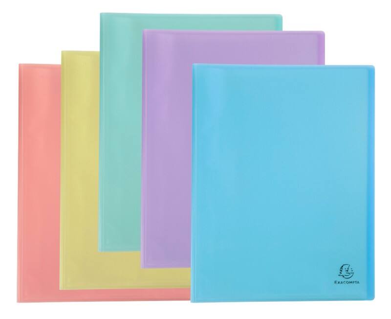 Exacompta Chromaline Pastel Display Book 60 Pockets A4 Assorted Pack of 8