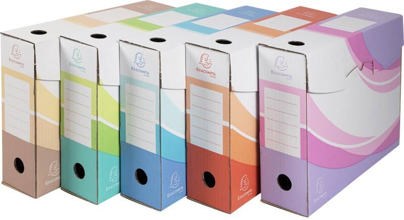 Exacompta Filing Box 79530E Multicolour 35 x 8 x 25 cm Cardboard Pack of 40