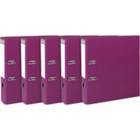 Exacompta Prem'Touch Lever Arch File A4 80 mm Fuchsia 2 Rings 53347SE Cardboard, PP (Polypropylene)  Pack of 10