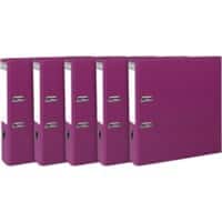 Exacompta Prem'Touch Lever Arch File A4 80 mm Fuchsia 2 ring 53347SE Cardboard, PP (Polypropylene) Pack of 10