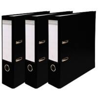 Exacompta Lever Arch File A4 75 mm Black 2 Rings 918401SE Cardboard, PP (Polypropylene)  Pack of 12