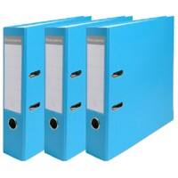 Exacompta Lever Arch File A4 75 mm Light Blue 2 Rings 918412SE Cardboard, PP (Polypropylene)  Pack of 12