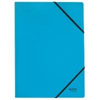 Leitz Recycle Card Folder with Elastic Bands 3908 A4 CO2 Compensated Blue 100% Recycled Card