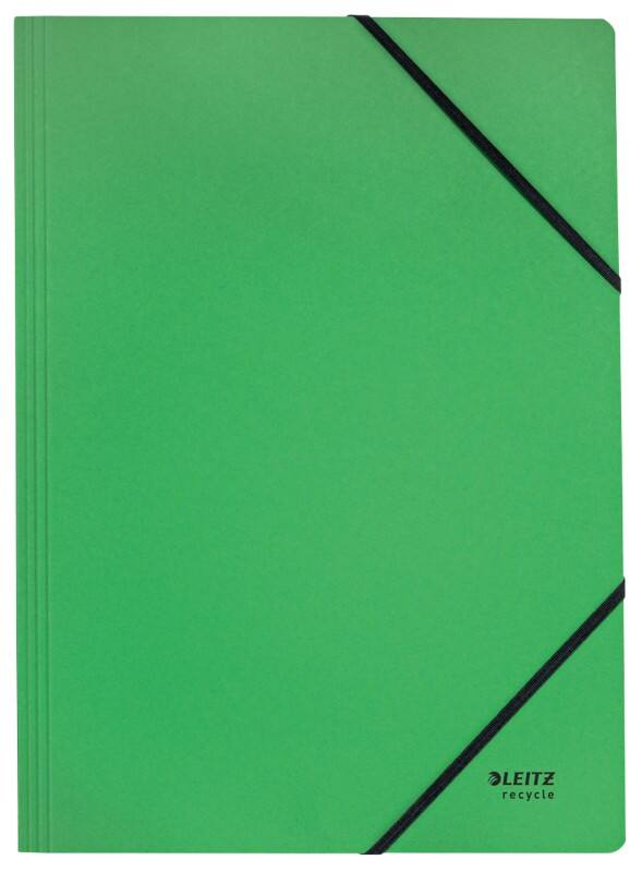 Leitz Recycle Card Folder with Elastic Bands 3908 A4 CO2 Compensated Green 100% Recycled Card
