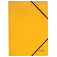 Leitz Recycle Card Folder with Elastic Bands 3908 A4 CO2 Compensated Yellow 100% Recycled Card