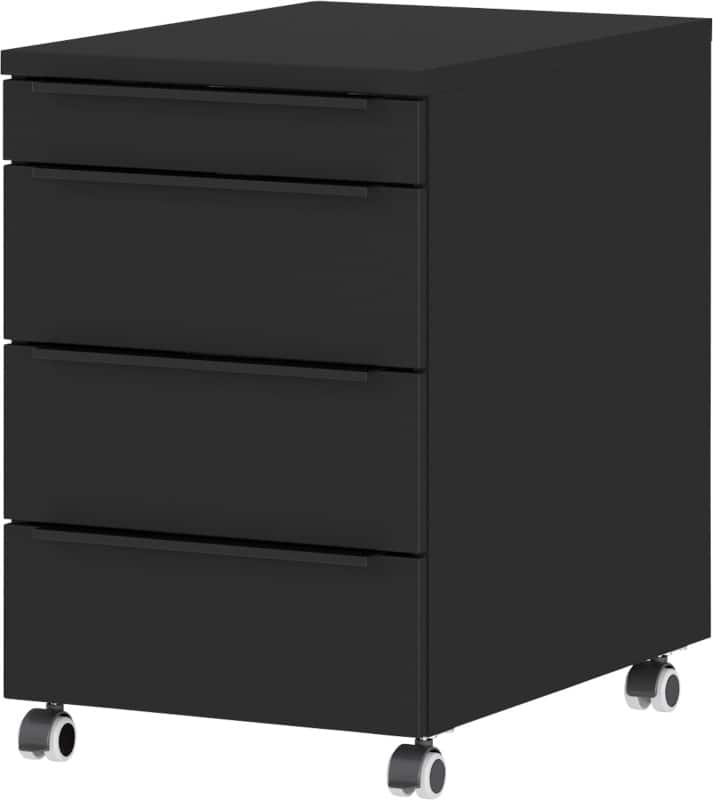 GERMANIA Mobile Pedestal 4377-83 4 Drawers Black 420 x 600 x 630 mm