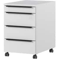 GERMANIA GW-Mailand Mobile Pedestal Light Grey 4 Drawers 420 x 600 x 630 mm