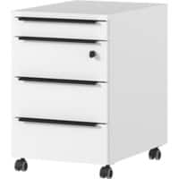 GERMANIA Mobile Pedestal 4376-84 4 Drawers White 420 x 600 x 630 mm