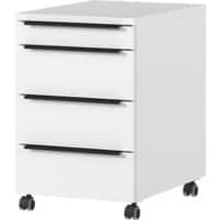 GERMANIA Mobile Pedestal 4377-84 4 Drawers White 420 x 600 x 630 mm