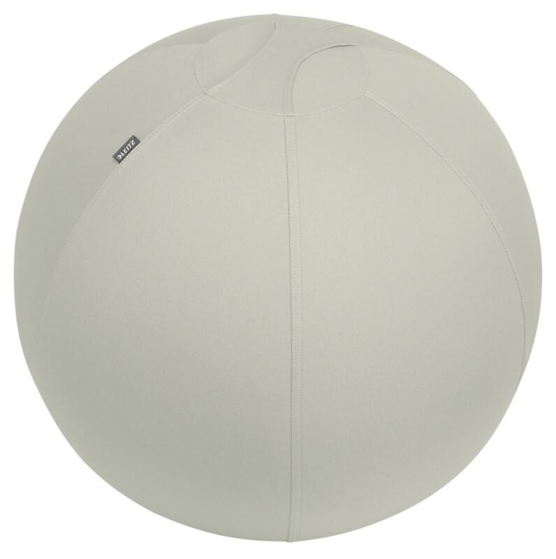 Leitz Ergo Ergonomic Sitting Ball 6542 Stopper Function Carry Handle Washable 65 cm Up to 150 kg Light Grey