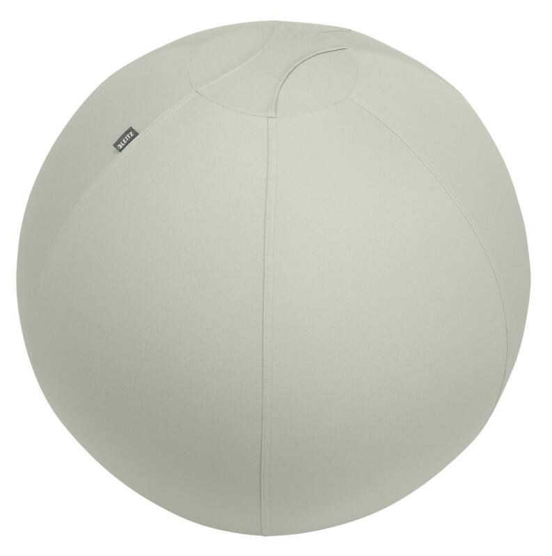 Leitz Ergo Ergonomic Sitting Ball 6543 Stopper Function Carry Handle Washable 75 cm Up to 150 kg Light Grey