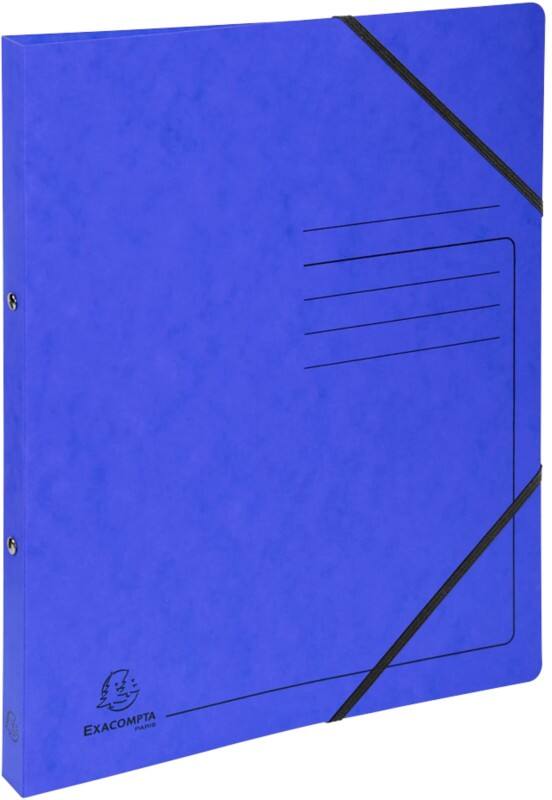 Exacompta Genuine Premium Pressboard 15 mm Ring Binder Mottled pressboard A4 2 Rings Blue 542552E Pack of 10