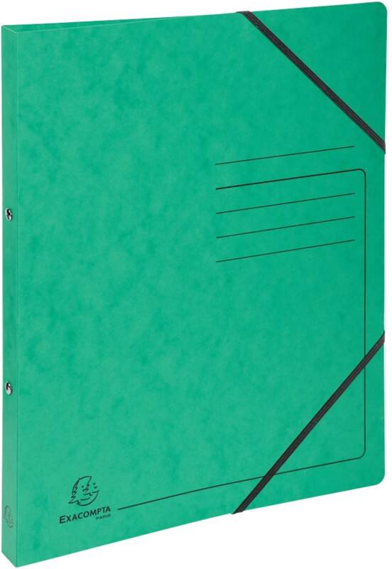 Exacompta Genuine Premium Pressboard 15 mm Ring Binder Mottled pressboard A4 2 Rings Green 542553E Pack of 10