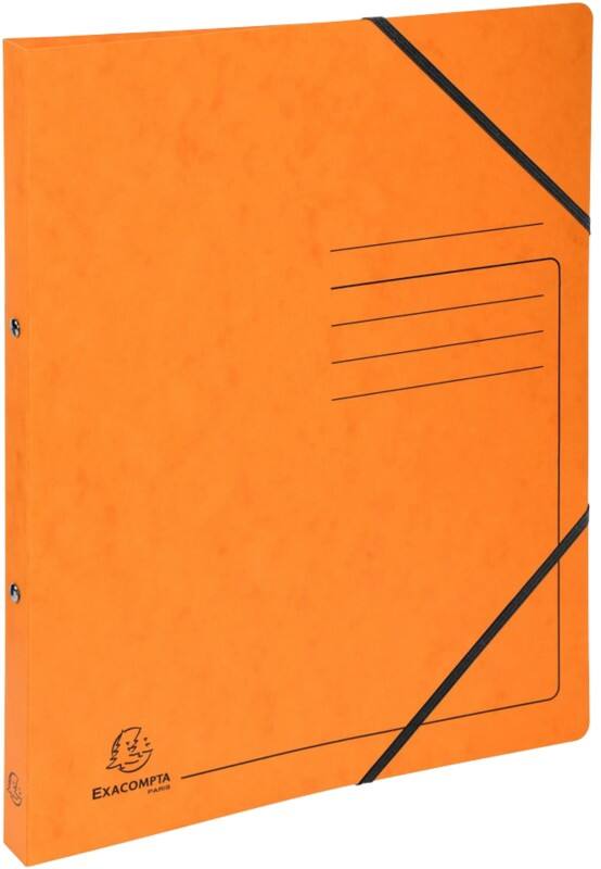 Exacompta Genuine Premium Pressboard 15 mm Ring Binder Mottled pressboard A4 2 Rings Orange 542554E Pack of 10