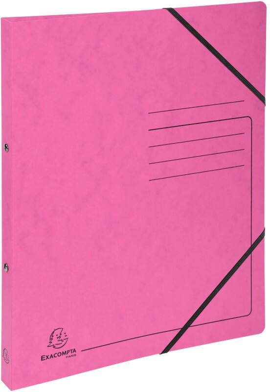 Exacompta Genuine Premium Pressboard 15 mm Ring Binder Mottled pressboard A4 2 Rings Pink 542557E Pack of 10