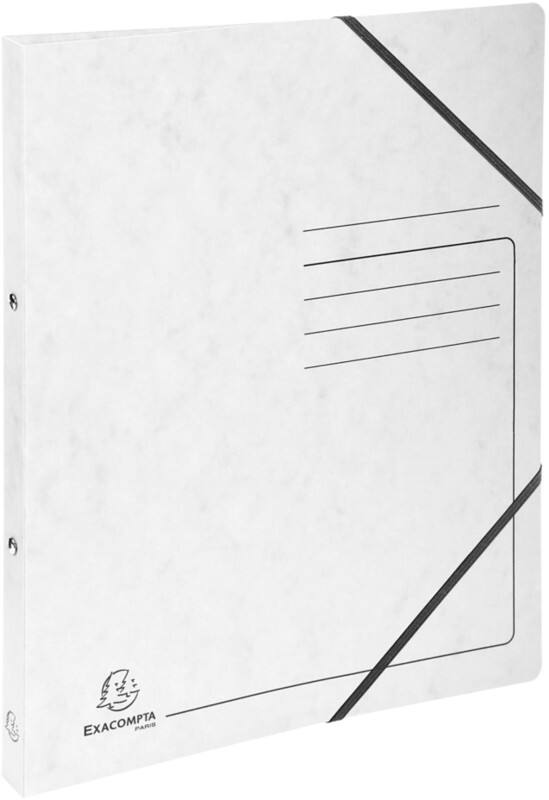 Exacompta Genuine Premium Pressboard 15 mm Ring Binder Mottled Pressboard A4 2 Rings White 542556E Pack of 10