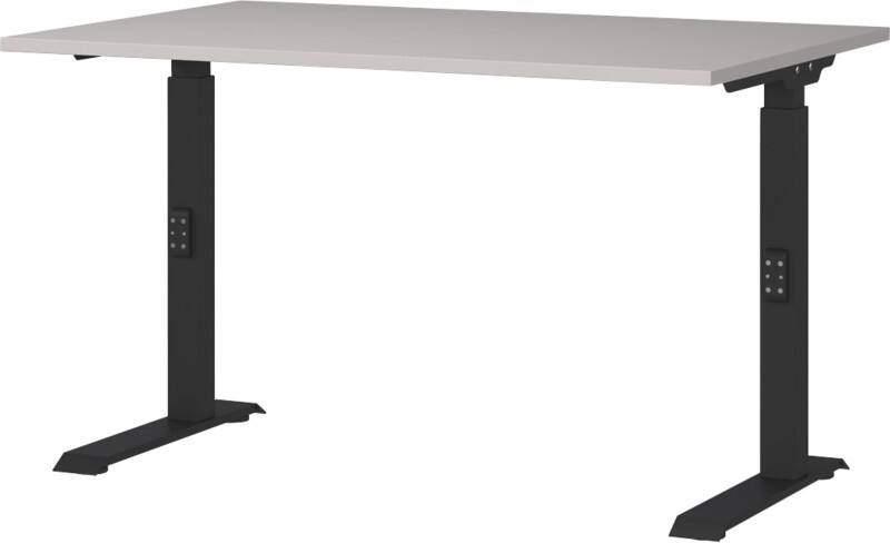 GERMANIA GW-Mailand Height Adjustable Office Desk C-Foot 1,200 (W) x 800 (D) x 910 (H) mm Chipboard, Metal
