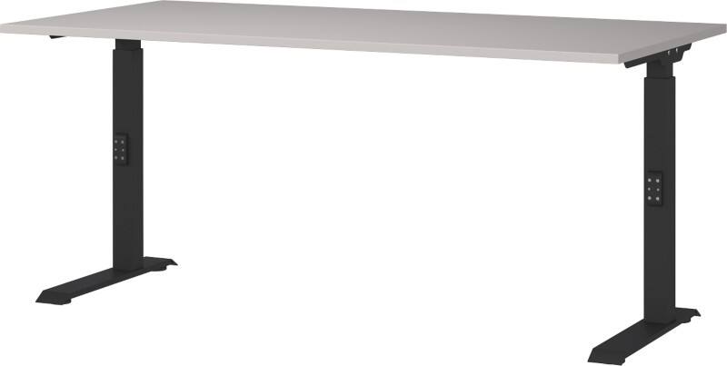 GERMANIA GW-Mailand Height Adjustable Office Desk C-Foot 1,600 (W) x 800 (D) x 910 (H) mm Chipboard, Metal