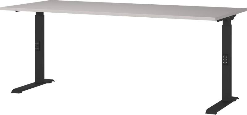 GERMANIA GW-Mailand Height Adjustable Office Desk C-Foot 1,800 (W) x 800 (D) x 910 (H) mm Chipboard, Metal