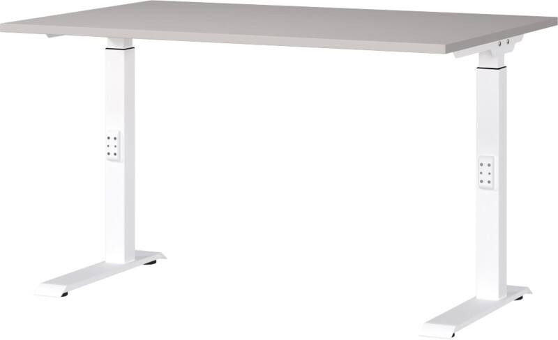 GERMANIA GW-Mailand Height Adjustable Office Desk C-Foot 1,200 (W) x 800 (D) x 910 (H) mm Chipboard, Metal