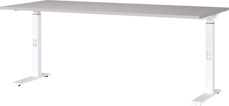 GERMANIA GW-Mailand Height Adjustable Office Desk C-Foot 1,800 (W) x 800 (D) x 910 (H) mm Chipboard, Metal