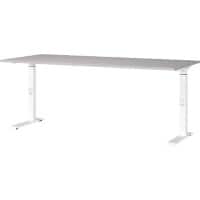 GERMANIA GW-Mailand Height Adjustable Office Desk C-Foot 1,800 (W) x 800 (D) x 910 (H) mm Chipboard, Metal