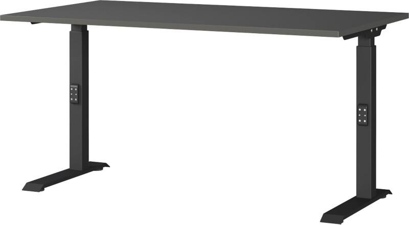 GERMANIA GW-Mailand Office Desk Graphite C-Foot 1,400 (W) x 800 (D) x 910 (H) mm Chipboard, Metal