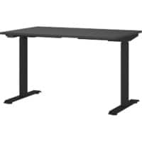 GERMANIA GW-Mailand Height Adjustable Sit Stand Desk Graphite T-Foot 1,200 (W) x 800 (D) x 1,200 (H) mm Chipboard, Metal